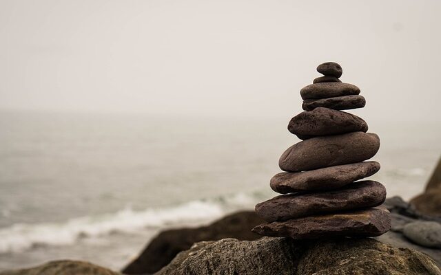 stones, ocean, beach