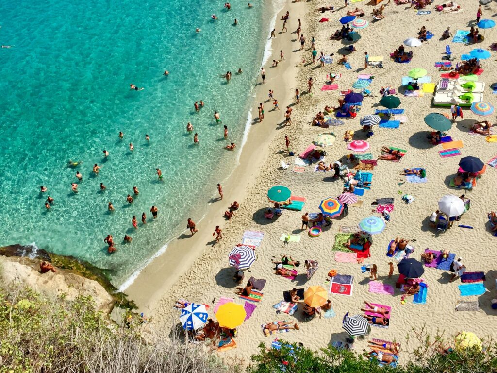 Beach conditions after rising sea levels.